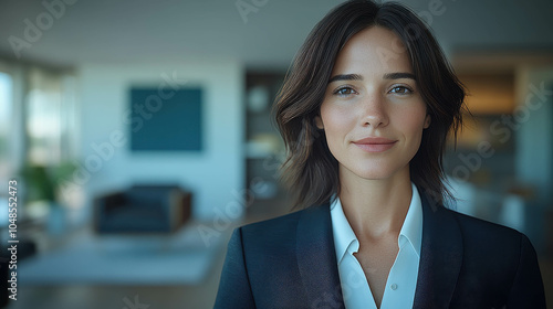 A professional businesswoman in a suit poses confidently in a modern office space, exuding calm and leadership with a slight smile.
Free Download A professional businesswoman in a suit poses confidently in a modern office space, exuding calm and leadership with a slight smile.
- GFXLoad