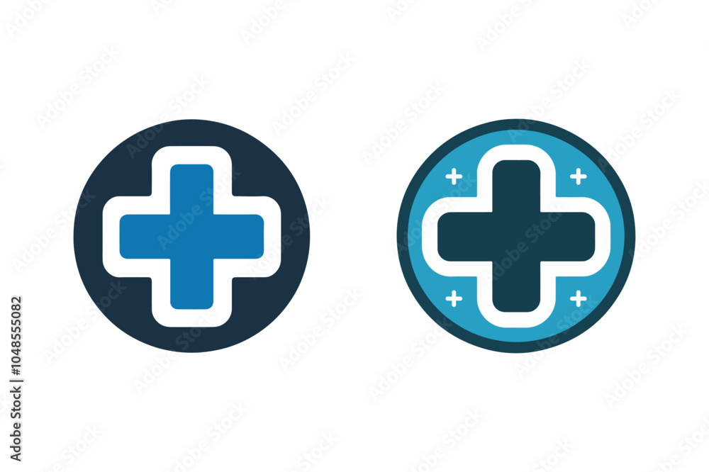Fototapeta premium Creative Medical Cross Icon Vector Art & Illustration