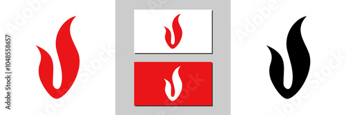 fire vapor sign icon white an...