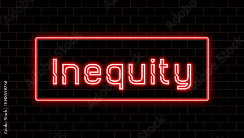 Inequity(不公平) のホワイトボード風イラスト