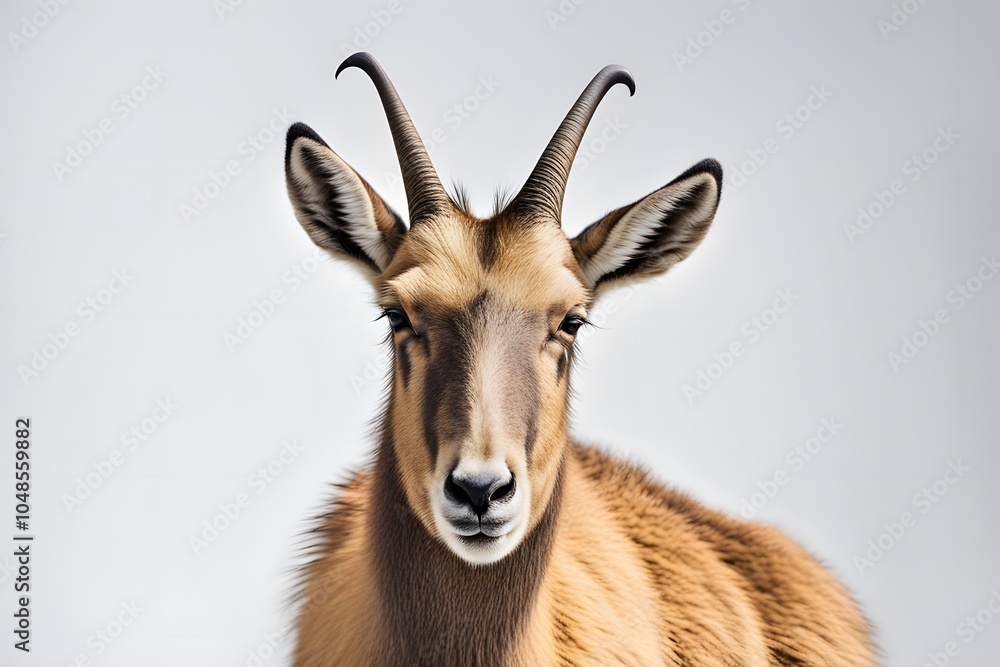 Chamois on white background, Ai Generated Chamois on white background, Ai Generated