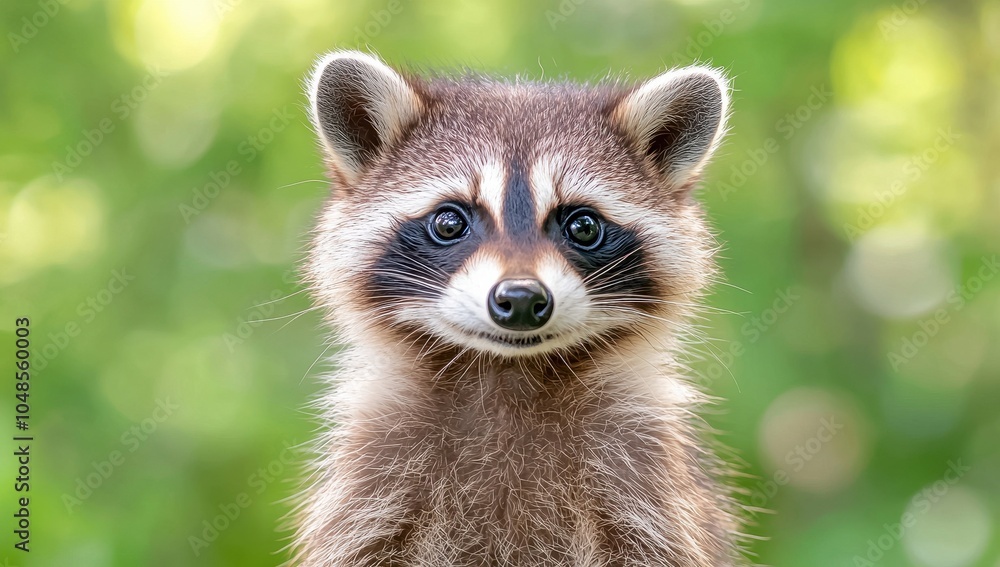 Adorable Raccoon Portrait, Curiosity in the Wild Adorable Raccoon Portrait, Curiosity in the Wild