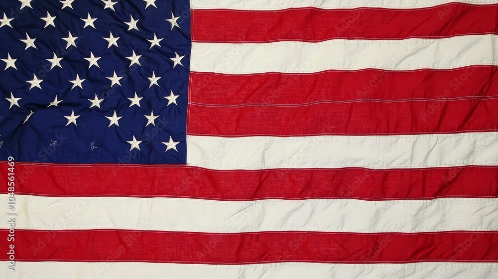 Obraz premium United States Flag Waving in Soft Light