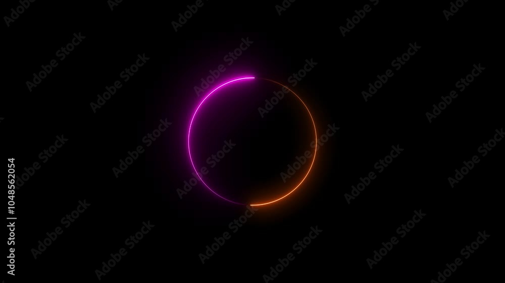 circle Neon glowing color 4k illustration. circle loading black background 4k illustration. circle Neon glowing color 4k illustration. circle loading black background 4k illustration.