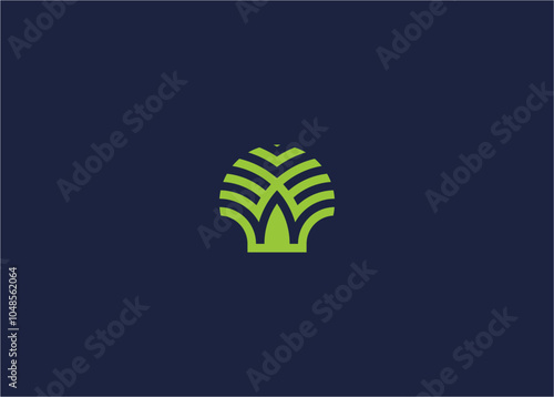 letter w with tree logo icon design vector design template inspiration