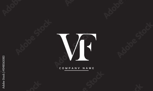 VF, FV, V, F Abstract Letters Logo Monogram