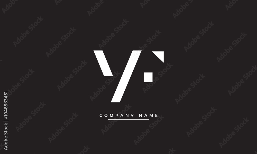 Obraz premium VF, FV, V, F Abstract Letters Logo Monogram