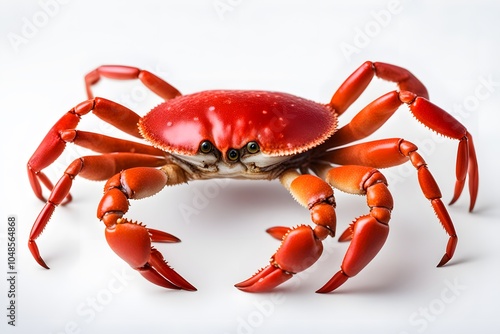 Christmas island red crab on white background, AI generated