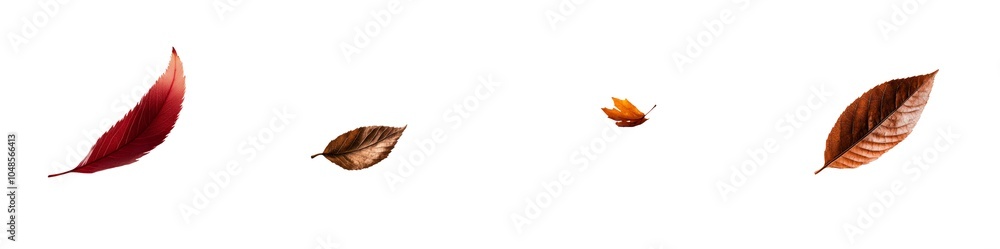 This artwork features a variety of isolated autumn leaves in different shapes and colors, each leaf reflecting the vibrant hues of the fall season, creating a harmonious composition isolated PNG This artwork features a variety of isolated autumn leaves in different shapes and colors, each leaf reflecting the vibrant hues of the fall season, creating a harmonious composition isolated PNG