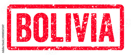 Photos Bolivia Stamp Transparent Seal, Red Grunge Bolivia Word Rubber Stamp Seal
