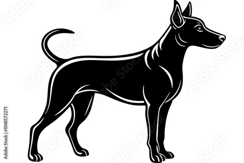 Elegant Dog Silhouette Design