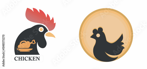 Rooster Chicken Logo Illustration - Ideal for T-shirt Design, Hoodie Design, Pillow Cover Design, and More
