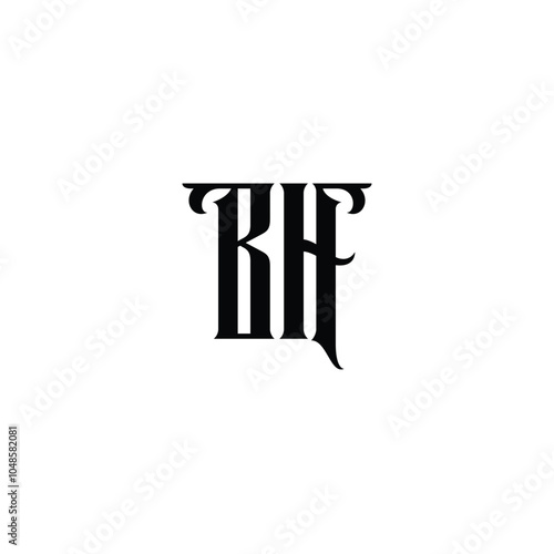 BH monogram logo design letter text name symbol monochrome logotype alphabet character simple logo