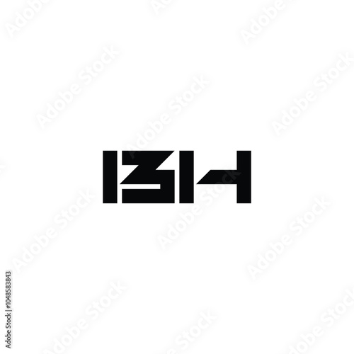 Free Download BH monogram logo design letter text name symbol monochrome logotype alphabet character simple logo - GFXLoad