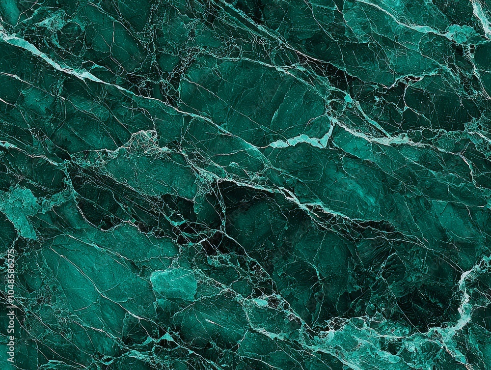 Fototapeta premium Seamless of Stunning Emerald Colored Marble Texture with Intricate Swirling Patterns and Elegant Mineral Structure