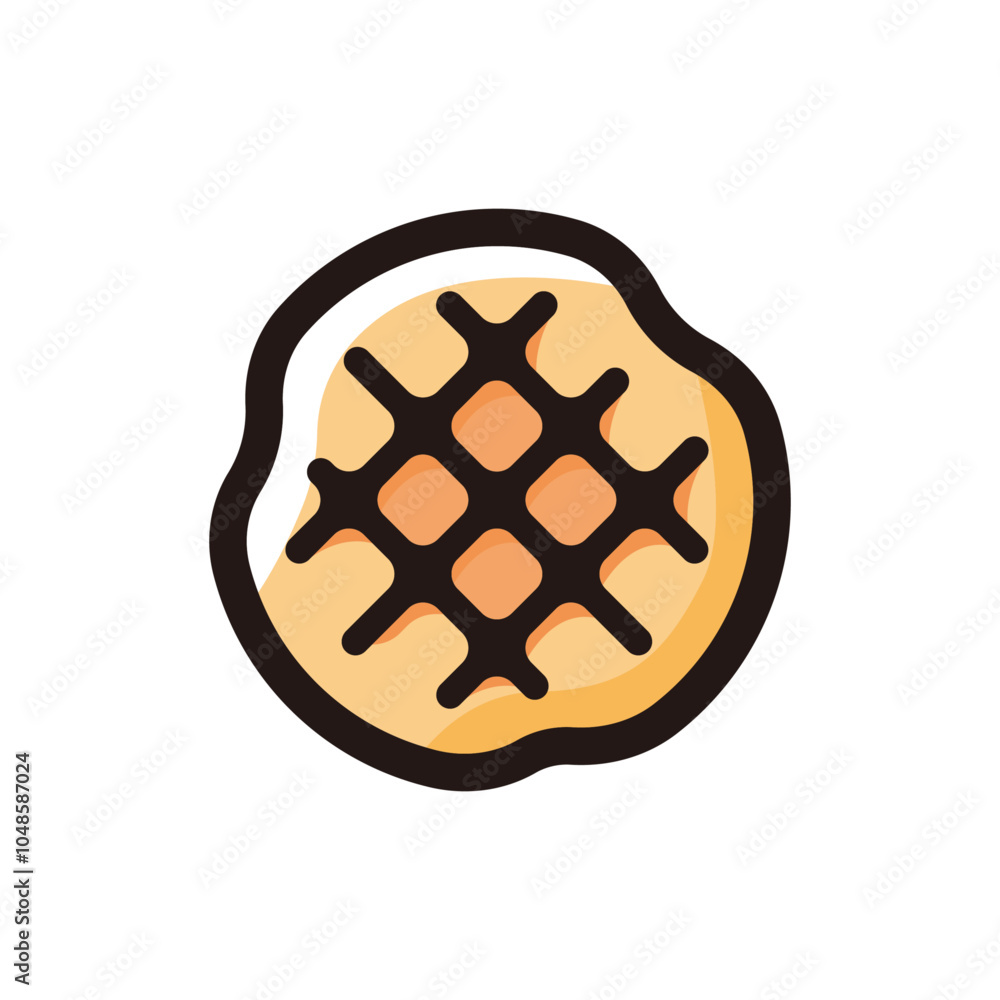 Waffle outline icon for graphic design, apps and websites Waffle outline icon for graphic design, apps and websites