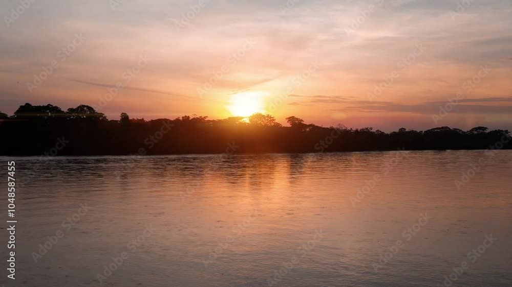 Sunset Over the Amazon River Sunset Over the Amazon River