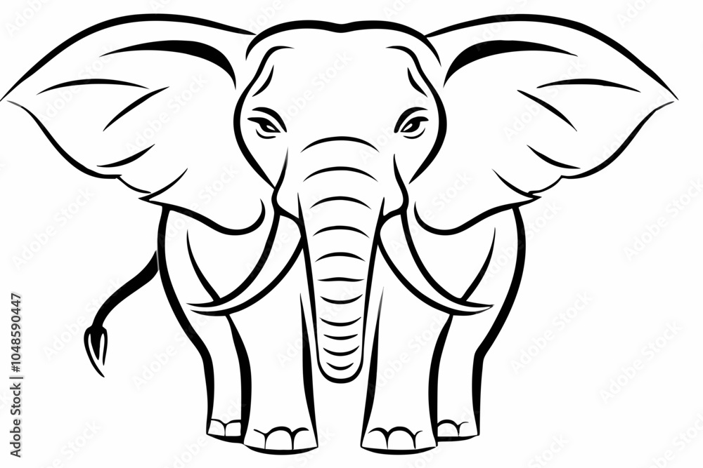 Fototapeta premium Majestic Elephant Silhouette Design