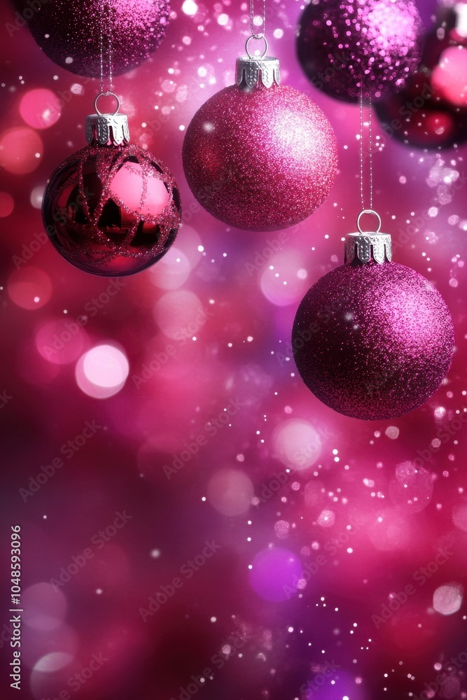 Enchanting Christmas Ornaments in Vibrant Purple Hues Enchanting Christmas Ornaments in Vibrant Purple Hues
