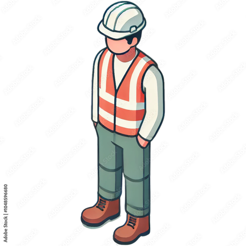 建造,工事,作業員のアイソメトリックイラスト画像Construction, construction, worker isometric illustration image 建造,工事,作業員のアイソメトリックイラスト画像Construction, construction, worker isometric illustration image
