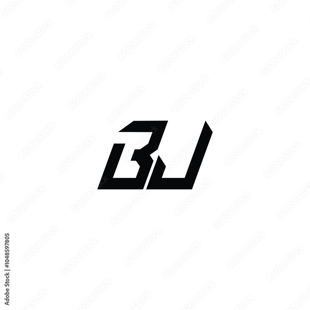 BJ monogram logo design letter text name symbol monochrome logotype alphabet character simple logo BJ monogram logo design letter text name symbol monochrome logotype alphabet character simple logo