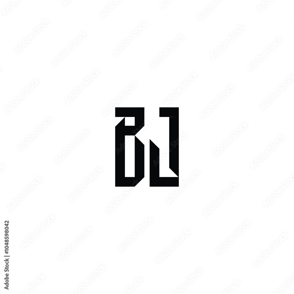 BJ monogram logo design letter text name symbol monochrome logotype alphabet character simple logo BJ monogram logo design letter text name symbol monochrome logotype alphabet character simple logo
