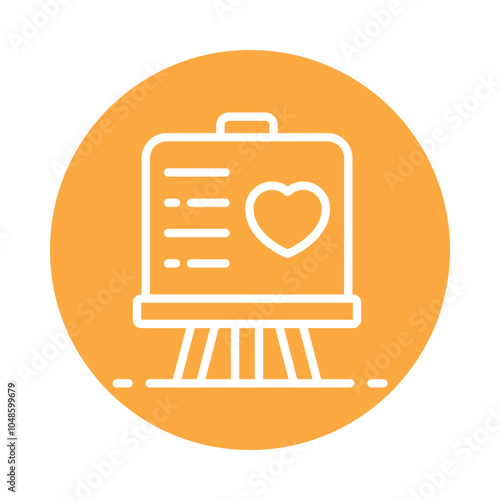  Teaching vector Outline Circle Design icon. Volunteering Symbol on White background EPS 10 File