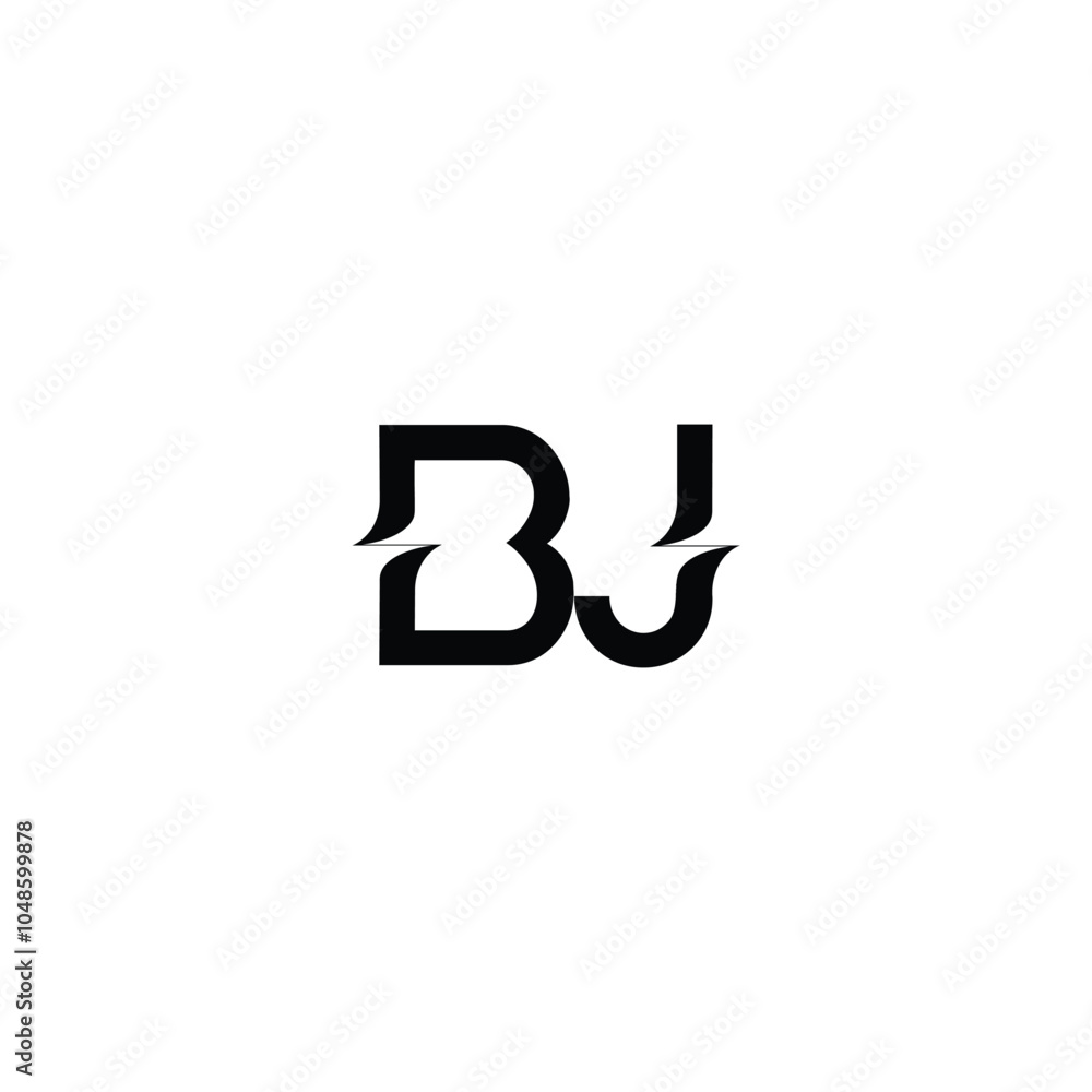 BJ monogram logo design letter text name symbol monochrome logotype alphabet character simple logo BJ monogram logo design letter text name symbol monochrome logotype alphabet character simple logo