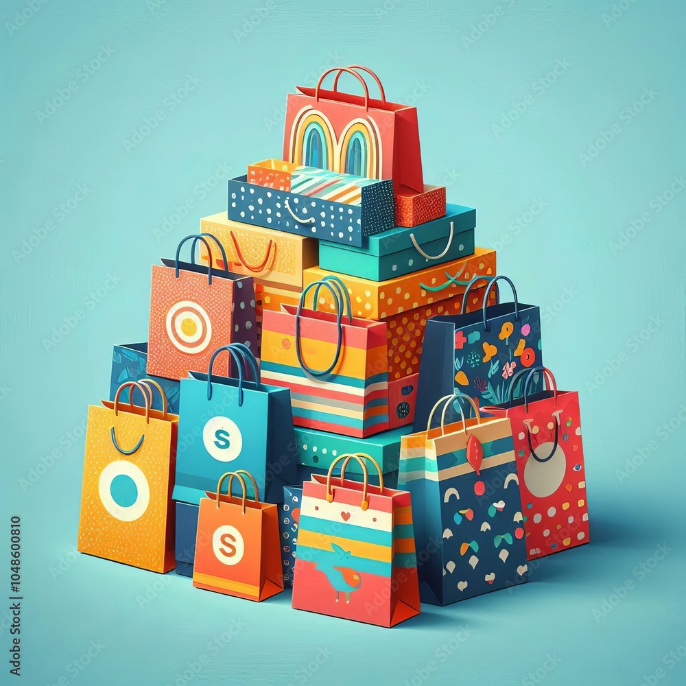 Fototapeta premium paper shopping bags