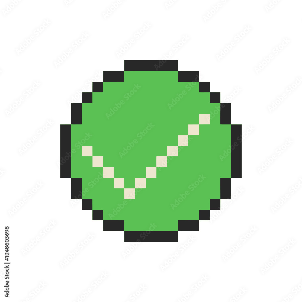 Obraz premium mark check sign pixel art
