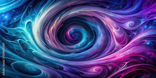 Abstract Cosmic Swirl A mesmerizing dance of celestial hues and swirling patterns, evoking a sense of infinite depth and cosmic wonder.
