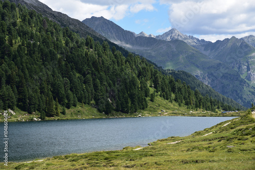 A small lake in the Alps