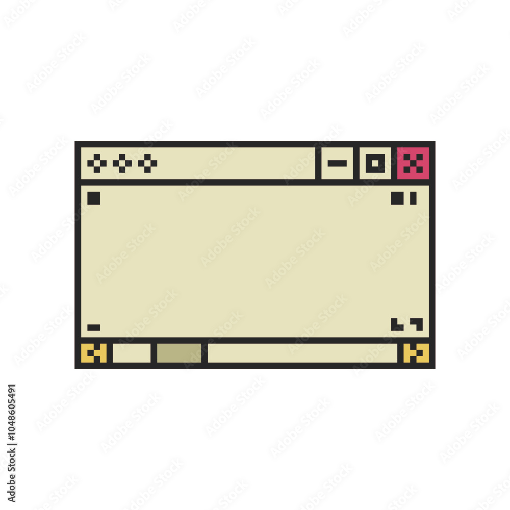 windows ui frame pixel art windows ui frame pixel art