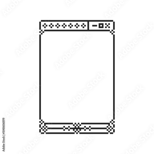 windows ui frame pixel art