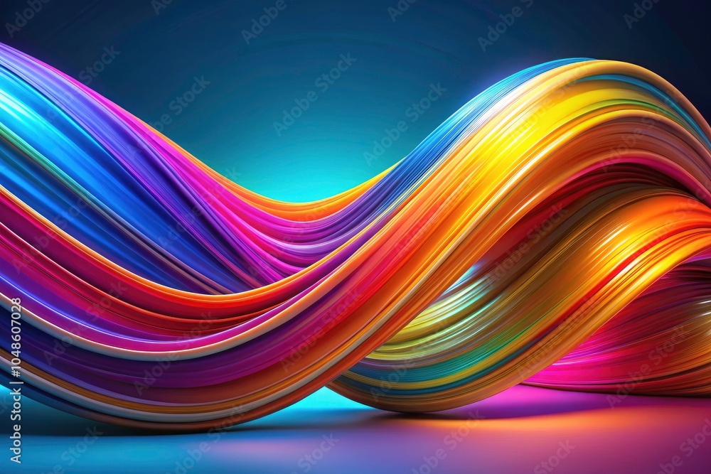 Colorful Animated 3D Illustration of Smoothly Moving Thick Spline Lines in Minimalist Style - Vibrant Visuals for Modern Design Projects Colorful Animated 3D Illustration of Smoothly Moving Thick Spline Lines in Minimalist Style - Vibrant Visuals for Modern Design Projects
