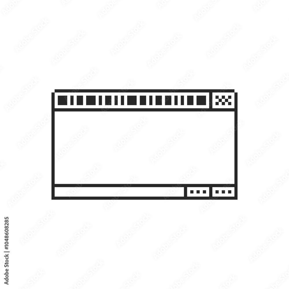 windows ui frame pixel art windows ui frame pixel art