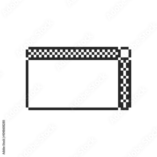 windows ui frame pixel art