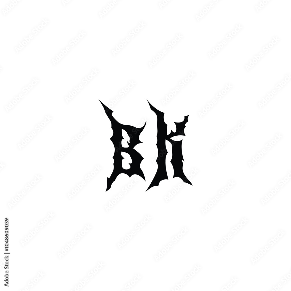BK monogram logo design letter text name symbol monochrome logotype alphabet character simple logo BK monogram logo design letter text name symbol monochrome logotype alphabet character simple logo