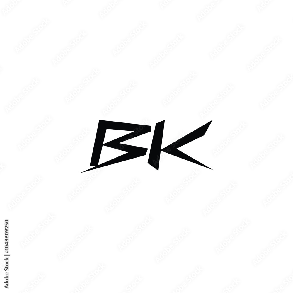 BK monogram logo design letter text name symbol monochrome logotype alphabet character simple logo BK monogram logo design letter text name symbol monochrome logotype alphabet character simple logo