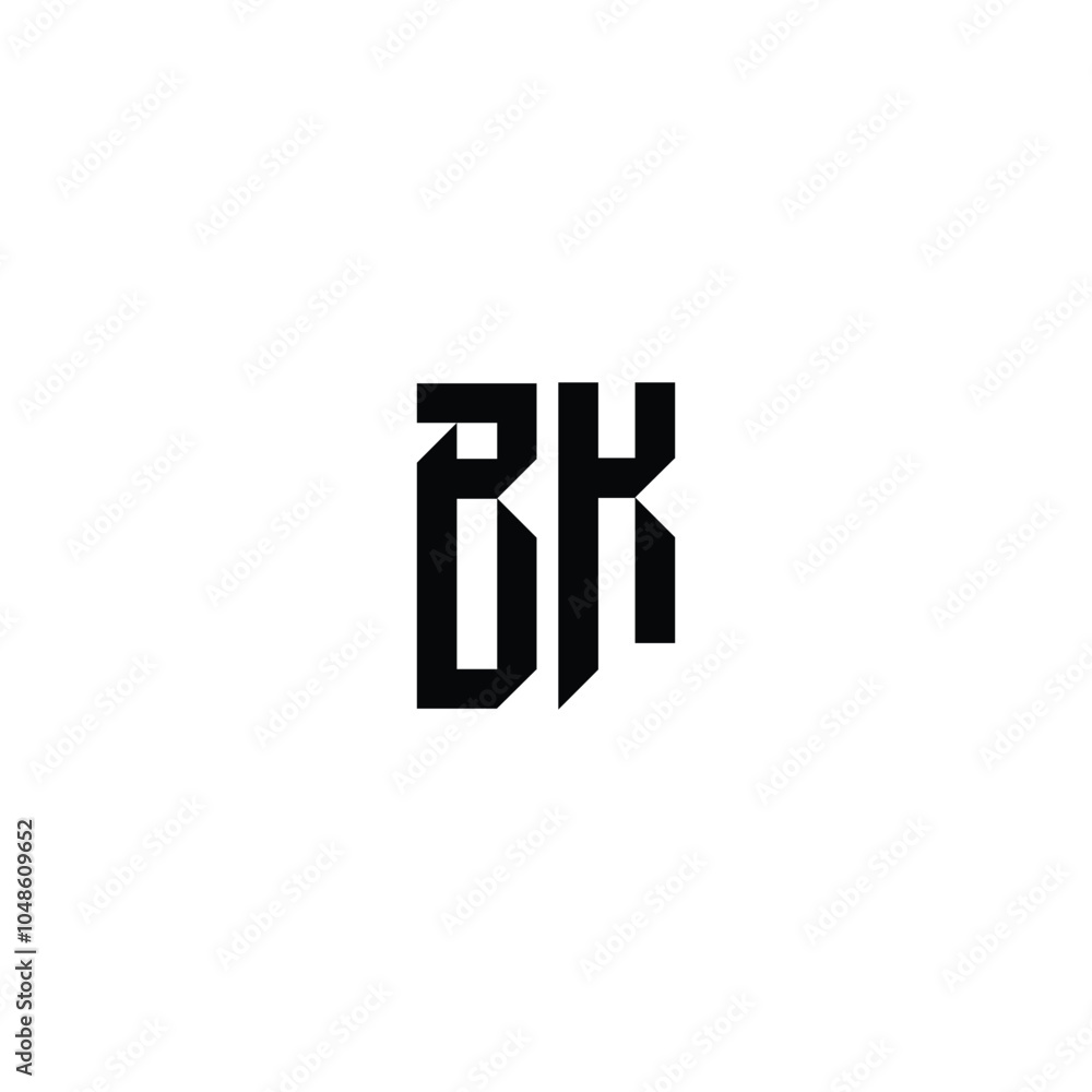 BK monogram logo design letter text name symbol monochrome logotype alphabet character simple logo BK monogram logo design letter text name symbol monochrome logotype alphabet character simple logo