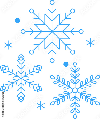 Background with snowflakes design for winter Christmas holiday with text space place. Vector illustration New Year