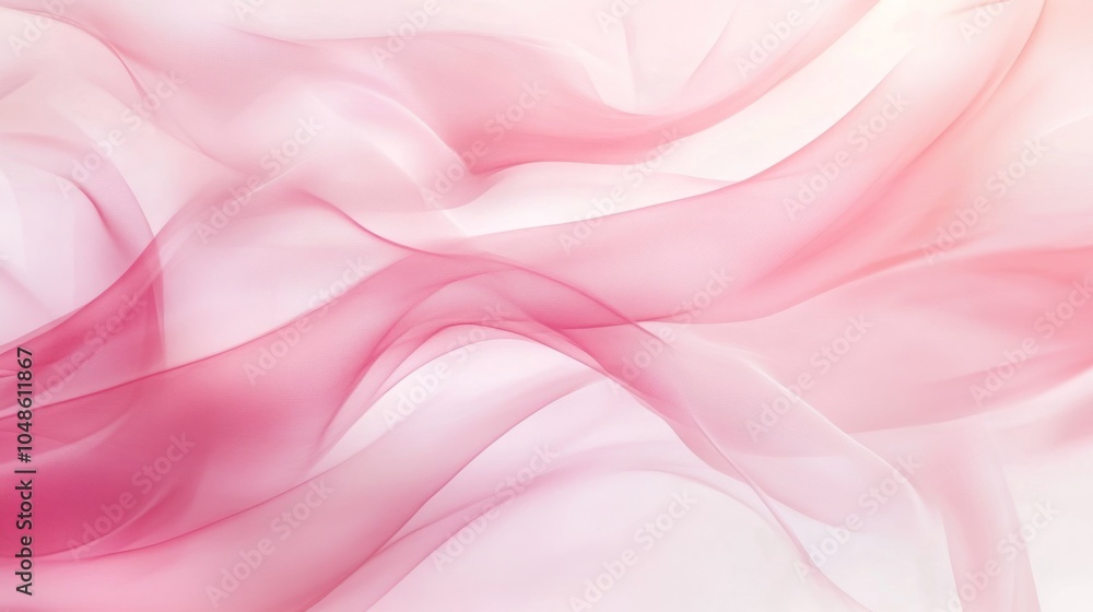Obraz premium A pink and white background with a pink and white line. The line is curvy and has a lot of detail