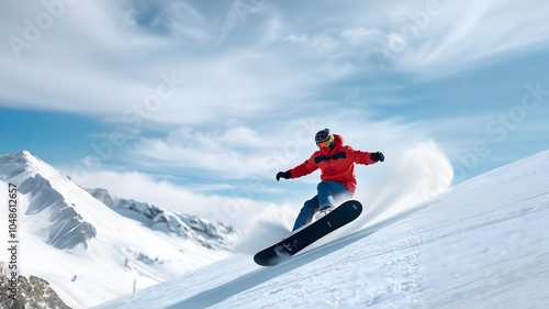 freeride skiing. skier jumping against blue sky. generative AI Nature photography,HD photography,Beautiful landscape,Realistic and natural,Cyberpunk,Neon colors,Ultra-realistic,Highly detailed