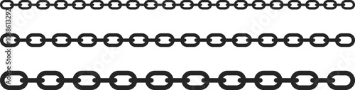 Chain black design icon vector illustration
