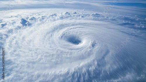 Aerial View of a Powerful Hurricane photo