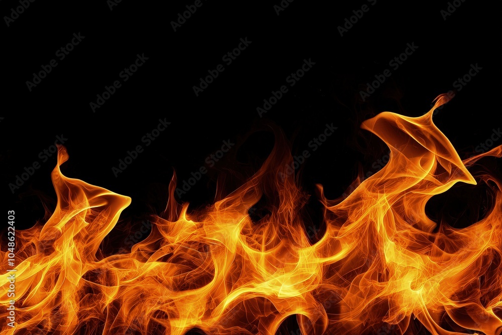 Dynamic Flames on a Dark Background Dynamic Flames on a Dark Background