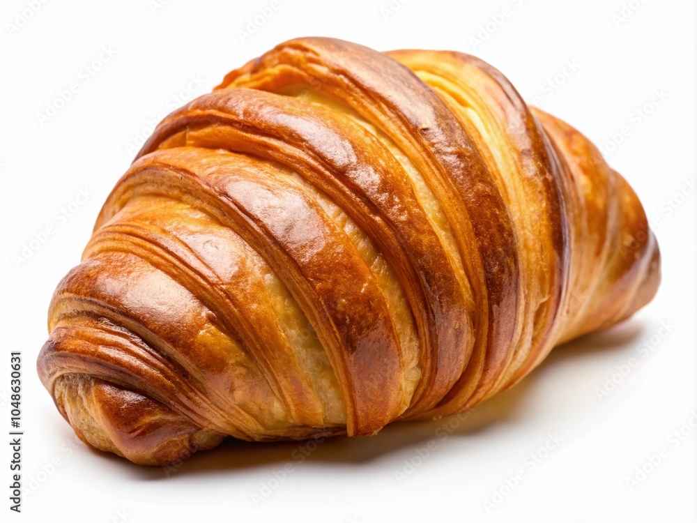 Isolated Croissant on White Background for Culinary and Food Photography Isolated Croissant on White Background for Culinary and Food Photography