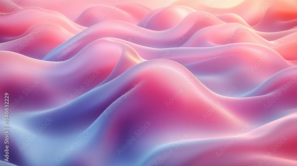 Obraz premium Abstract Smooth Pink and Purple Gradient Waves with Dynamic Flow