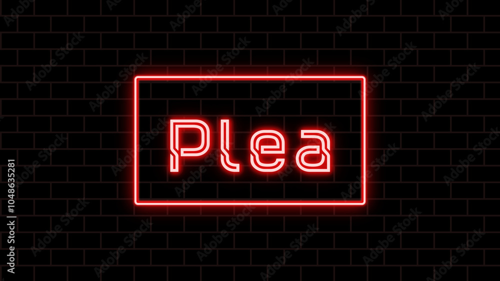 Plea のネオン文字 Plea のネオン文字