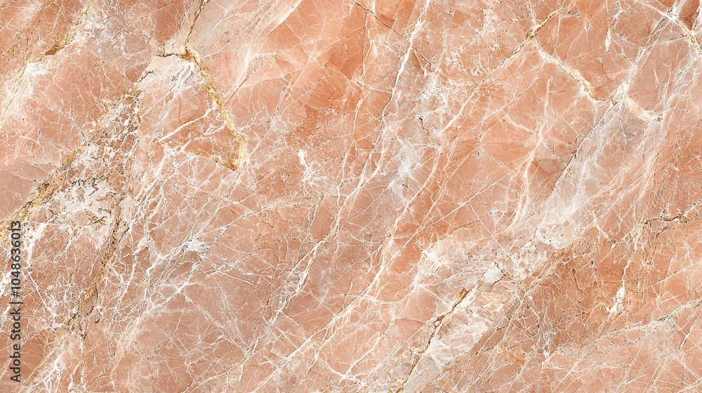 Fototapeta premium Rose gold marble texture with glitter accents and flowing patterns, Ai Generation